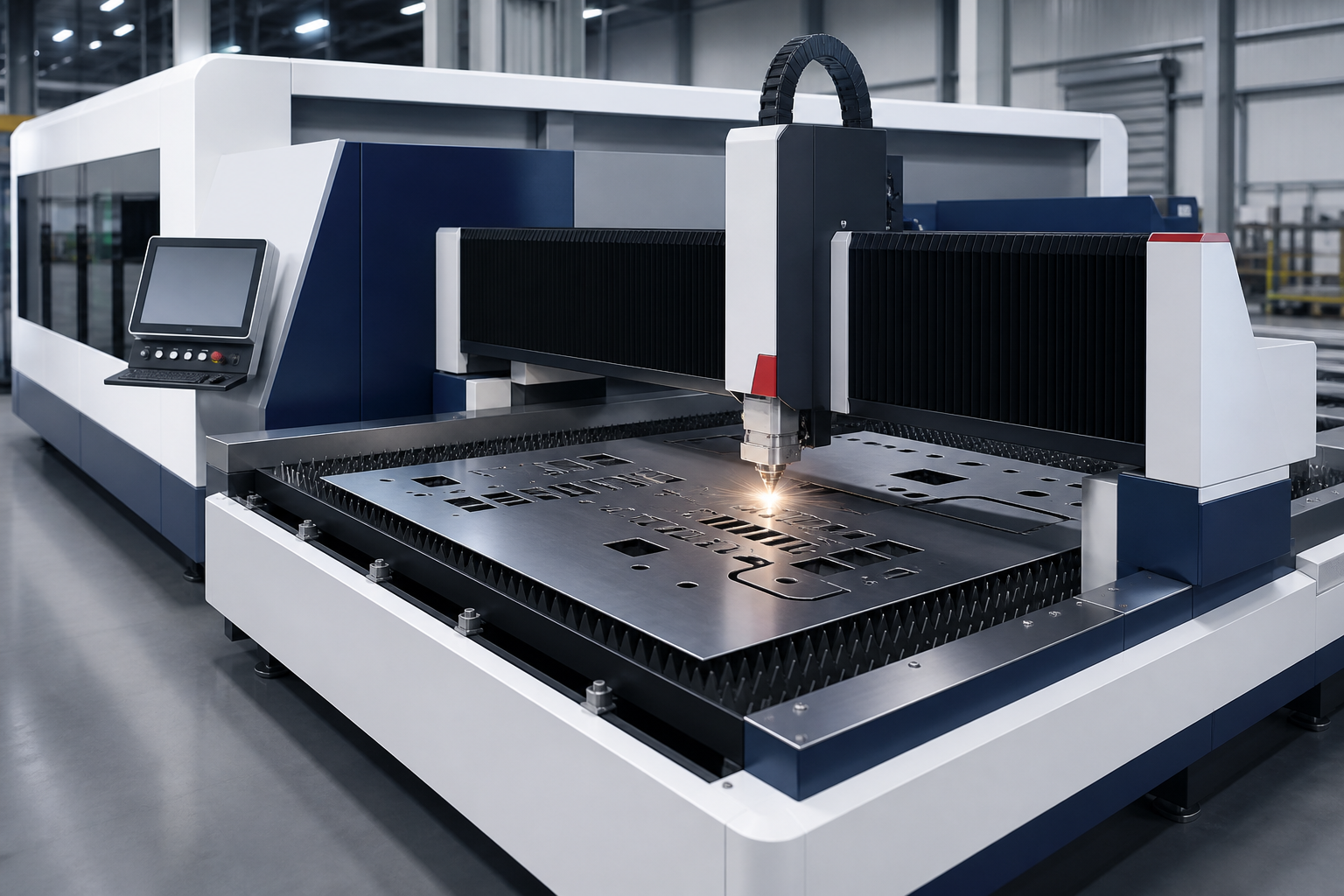 Macchina a taglio laser in produzione